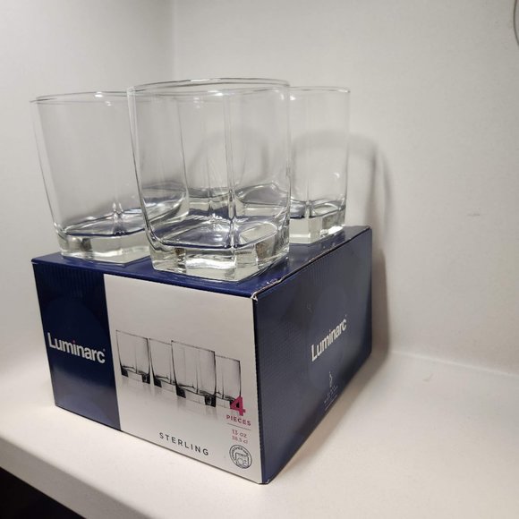 Luminarc Dining New Set Of 4 Luminarc Sterling Glass Glasses Wine